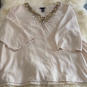 2 piece set Sheer sequins top and tank size 4x